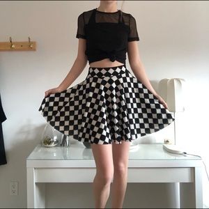 Checkered Circle Skirt
